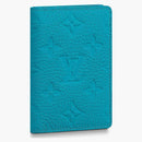Louis Vuitton Pocket Organizer Monogram Taurillon Turquoise