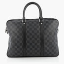 Louis Vuitton Porte-documents Voyages Damier Graphite Pm Black