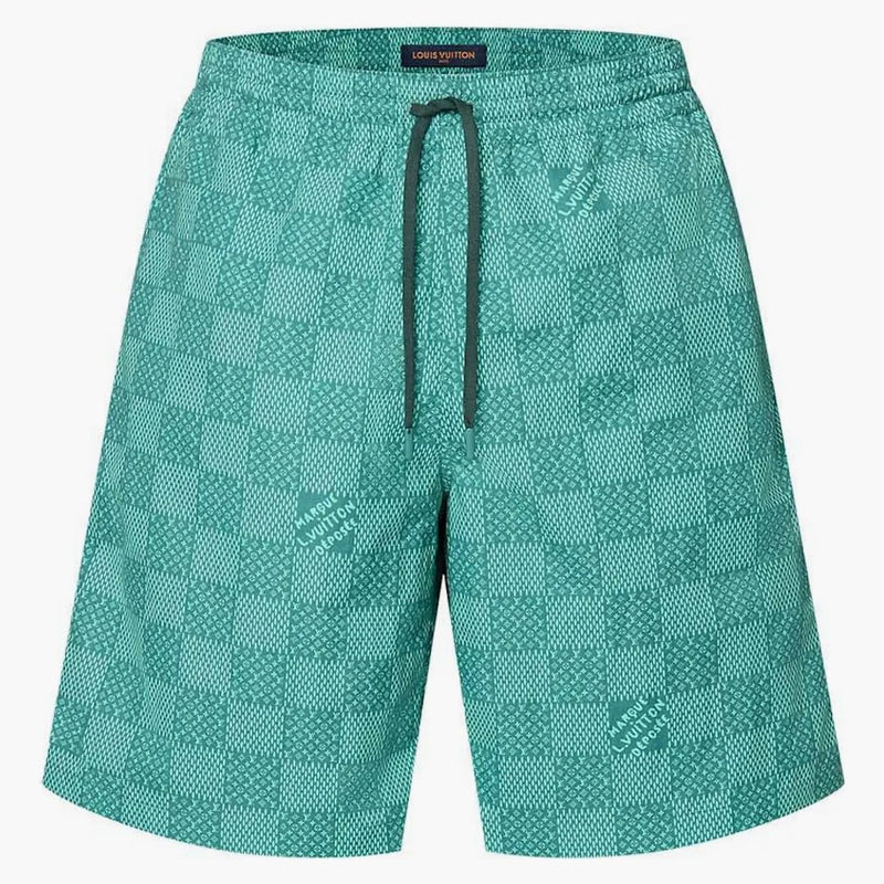Louis Vuitton Printed Nylon Swimshorts Teal