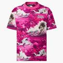 Louis Vuitton Printed Short-sleeved Cotton T-shirt Pink