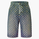 Louis Vuitton Rainbow Monogram Denim Shorts Blue