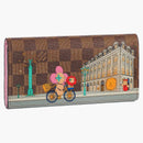 Louis Vuitton Sarah Wallet Vivienne Holiday Damier Ebene/pink