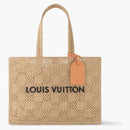 Louis Vuitton Shopper Bag Mm Damier Raffia Natural Beige