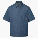 Louis Vuitton Short-sleeved Cotton Chambray Shirt Indigo