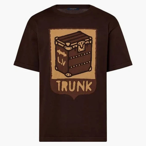 Louis Vuitton Short-sleeved Cotton Intarsia Crewneck Sienna