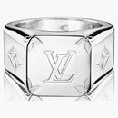 Louis Vuitton Signet Ring Engraved Monogram Palladium