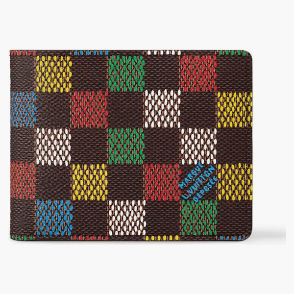 Louis Vuitton Slender Wallet Lv Vers Damier Ebene Multicolor