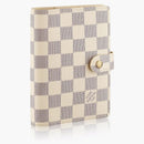 Louis Vuitton Small Ring Agenda Cover Damier Azur White Blue