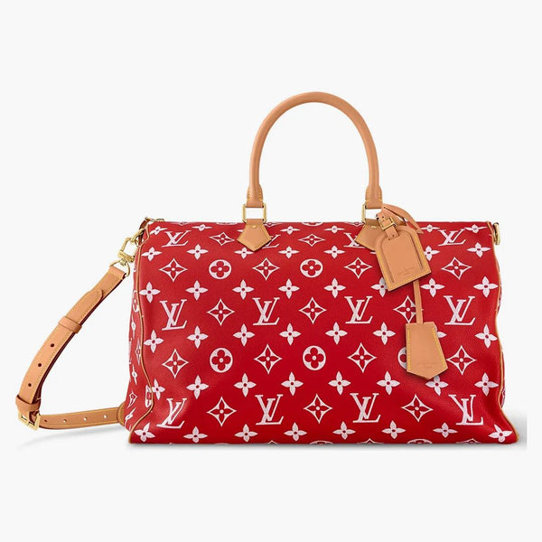 Louis Vuitton Speedy P9 Bandoulière 50 Monogram Leather Red