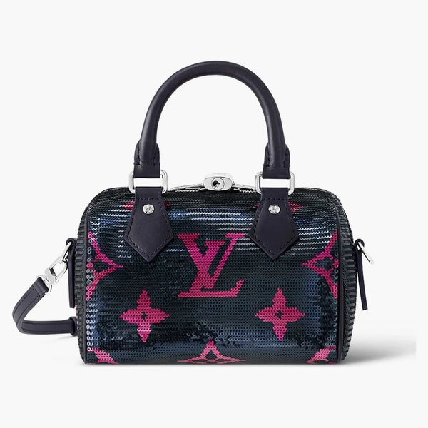 Louis Vuitton Speedy Bandouliere 18 Navy Fuchsia