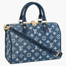 Louis Vuitton Speedy Bandouliere 25 Denim Jacquard Navy Blue