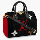 Louis Vuitton Speedy Bandouliere Monogram Teddy Fleece 25 Black