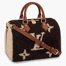 Louis Vuitton Speedy Bandouliere Monogram Teddy Fleece 25 Brown
