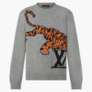 Louis Vuitton Tiger Intarsia Pullover Grey
