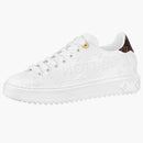 Louis Vuitton Time Out Debossed Lv Monogram Leather White White (women's)