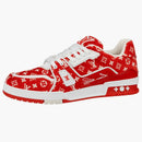 Louis Vuitton Trainer Red Monogram Textile