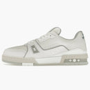 Louis Vuitton Trainer White Grey Signature