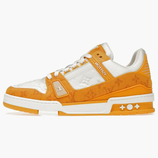 Louis Vuitton Trainer Yellow Monogram Denim White