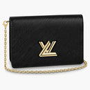 Louis Vuitton Twist Chain Wallet Epi Grained Leather Black