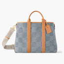 Louis Vuitton Weekend Tote Damier Denim 3d Blue Denim