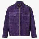 Louis Vuitton Workwear Monogram Embossed Suede Jacket Violet