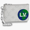 Louis Vuitton Zipped Pouch Monogram Logo Story Pm White