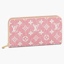 Louis Vuitton Zippy Wallet Denim Jacquard Pink