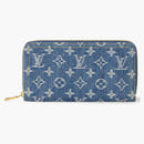 Louis Vuitton Zippy Wallet Monogram Blue Denim