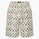 Louis Vuitton By Tyler, The Creator Monogram Printed Silk Shorts Multicolor