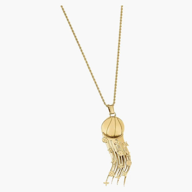 Louis Vuitton X Nba Flying Ball Necklace Gold