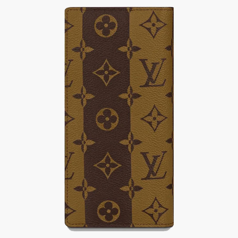 Louis Vuitton x Nigo Brazza peněženka monogram pruhy hnědé