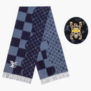 Louis Vuitton X Nigo Damier Giant Scarf Bleu