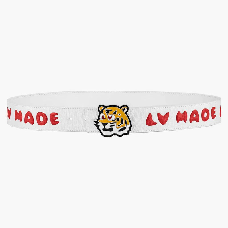 Louis Vuitton X Nigo Denim 40mm Reversible Belt White