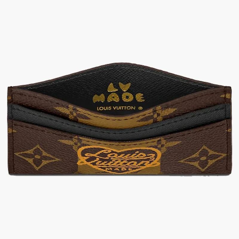 Louis Vuitton X Nigo Double Card Holder Monogram Stripes Brown