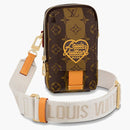 Louis Vuitton X Nigo Flap Double Phone Pouch Brown