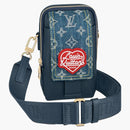 Louis Vuitton X Nigo Flap Double Phone Pouch Monogram Blue