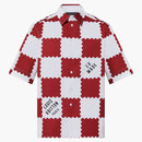 Louis Vuitton X Nigo Giant Damier Short-sleeved Shirt Garnet Red
