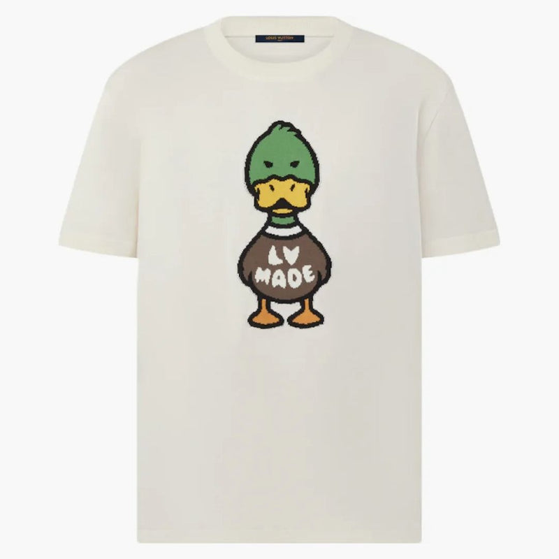 Louis Vuitton X Nigo intarsia Jacquard Duck Short Shorte Biancher Off White