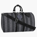 Louis Vuitton X Nigo Keepall Bandouliere 55 Monogram Stripes Eclipse