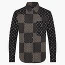 Louis Vuitton X Nigo Mngm Waves Giant Damier Flannel Shirt Charbon