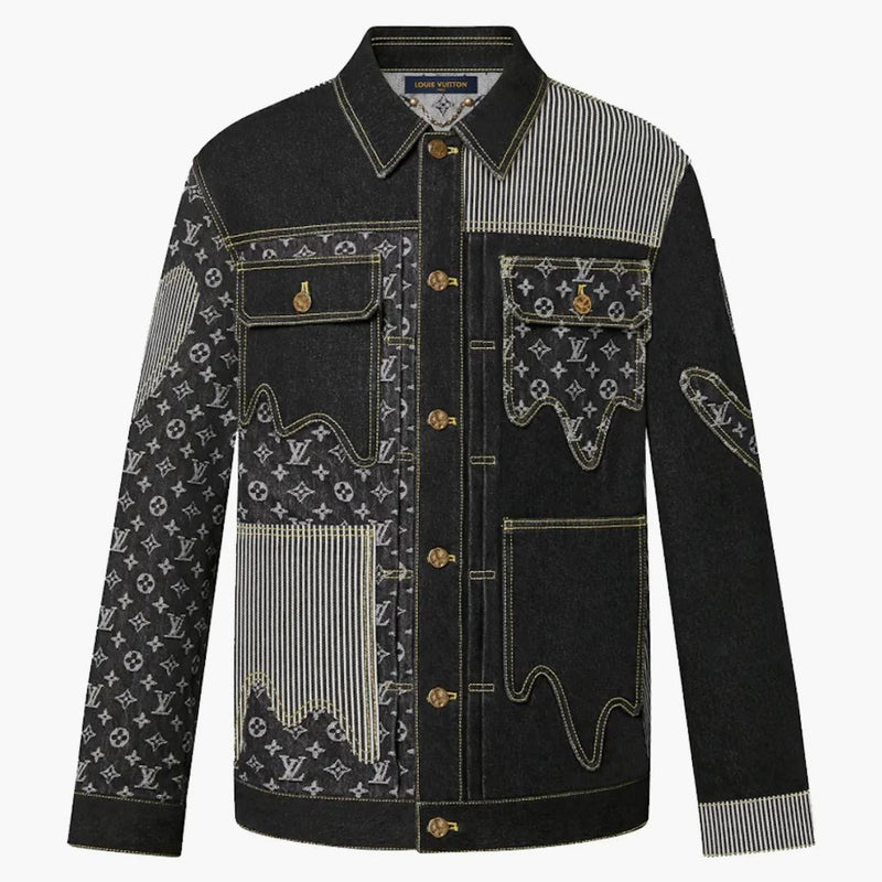 Louis Vuitton X Nigo Monogram Crazy Denim Workwear Jacket Black