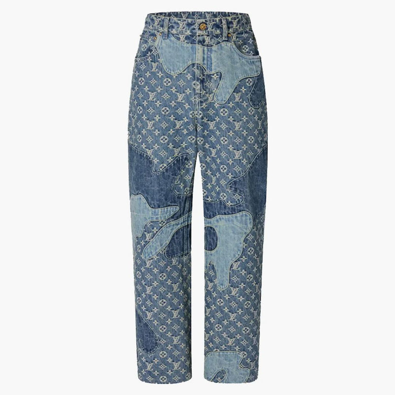 Louis Vuitton X Nigo Monogram Patchwork Denim Pants Indigo