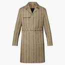 Louis Vuitton X Nigo Monogram Stripes Belted Coat Beige