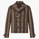 Louis Vuitton X Nigo Monogram Trunkstripes Cropped Peacoat Brown
