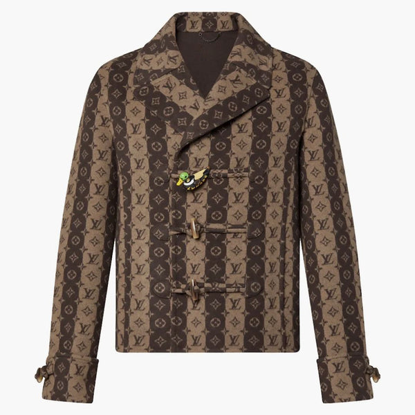 Louis Vuitton X Nigo Monogram Trunkstripes Cropped Peacoat Brown