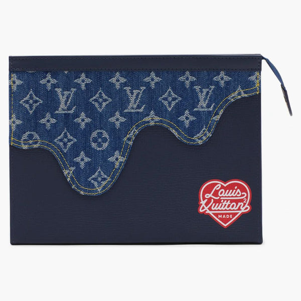Louis Vuitton X Nigo Pochette Voyage Mm Monogram Blue