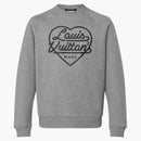 Louis Vuitton X Nigo Printed Heart Sweatshirt Light Grey