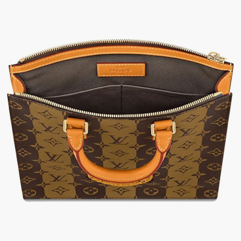 LOUIS VUITTON X NIGO SAC PLAT PLAT MONIGRAM Stripes Brown