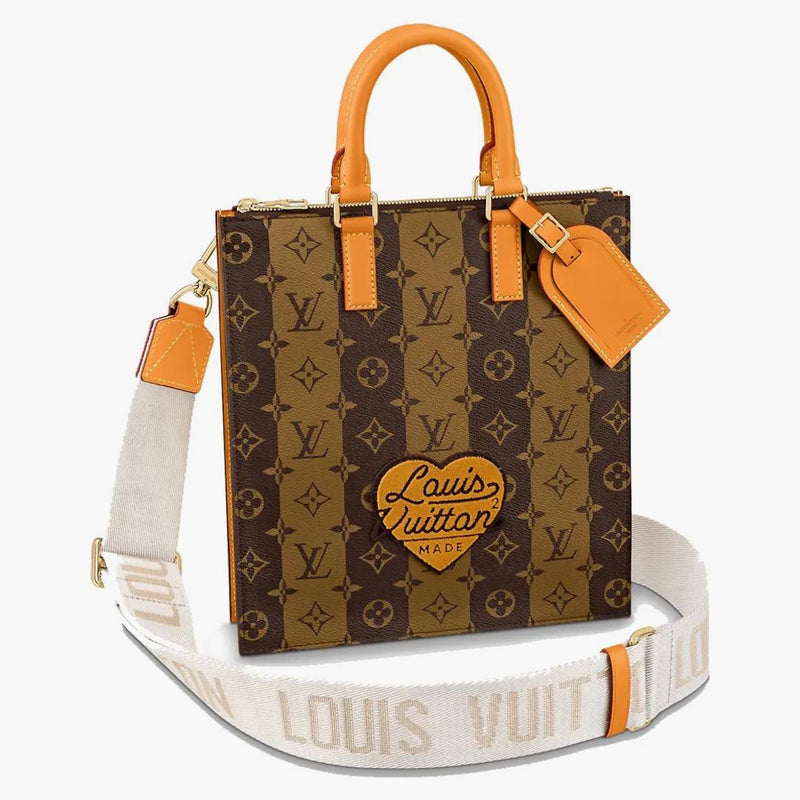LOUIS VUITTON X NIGO SAC PLAT PLAT MONIGRAM Stripes Brown
