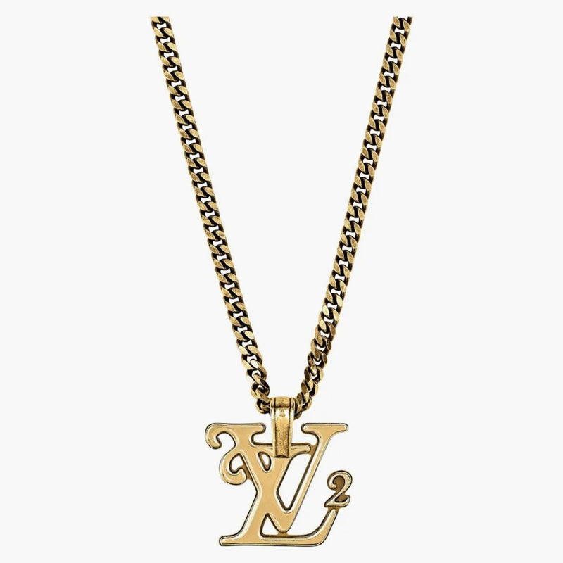 Louis Vuitton X Nigo Squared Necklace Gold